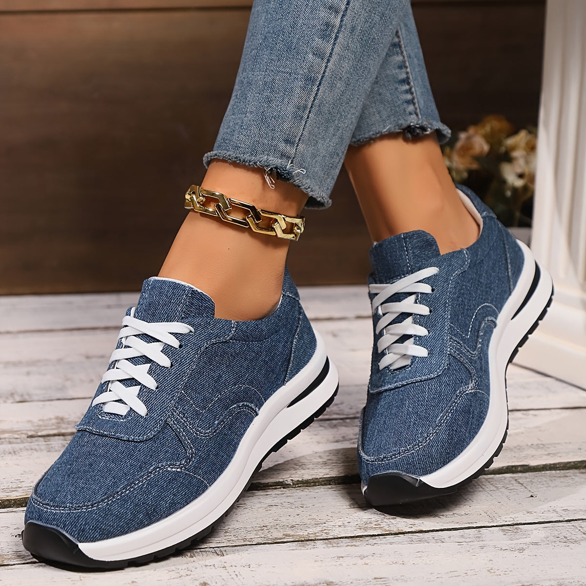 Ingrid Halvorsen | Orthopedic Denim Sneakers with Arch Support