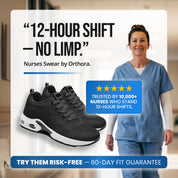 ShiftFOX™ | Women's 12-Hour Comfort Shoes for Nurses, Heel & Back Pain Relief