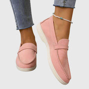 Marguerite Fenton | Orthopedic Suede Loafers in Beige