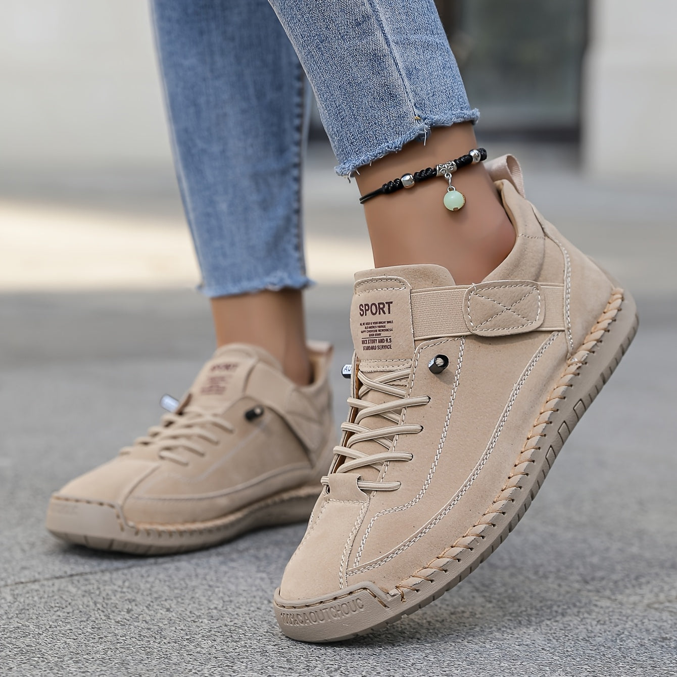 Marguerite Hollowell | Orthopedic Comfort Sneakers in Sage Green