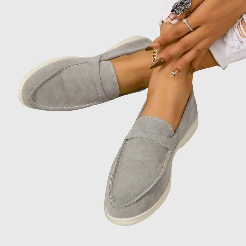 Marguerite Fenton | Orthopedic Suede Loafers in Beige