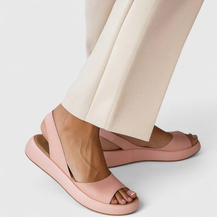 Solveig Danbäck | Pink Platform Orthopedic Slip-On Sandals