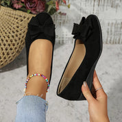Amélie Saintjour | Grey Bow Detail Orthopedic Ballet Flats