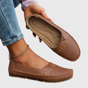 Margeline Devoncourt | Beige Orthopedic Slip-On Flats