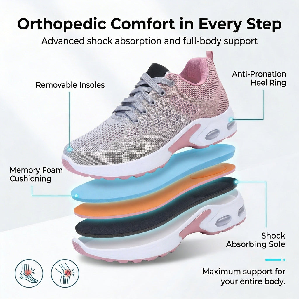 OrthoFOX™ | Men's Orthopedic Air Cushion Shoes for Plantar Fasciitis & All-Day Pain Relief