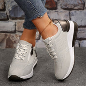 Freya Lindqvist | Women's Navy Blue Orthopedic Lace-Up Sneaker