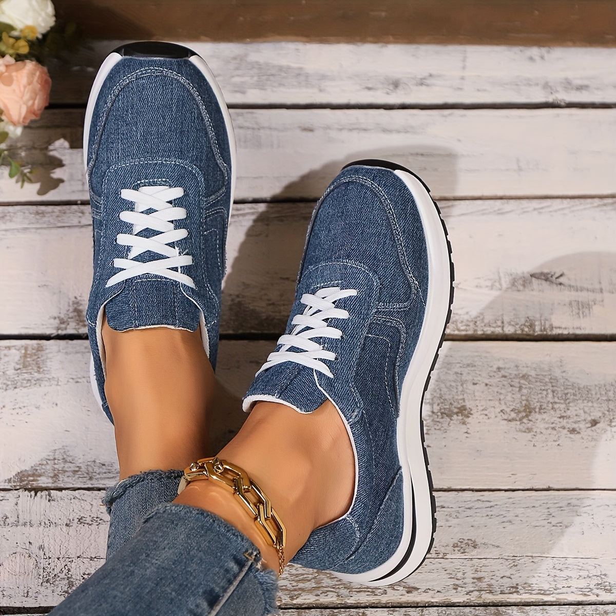 Ingrid Halvorsen | Orthopedic Denim Sneakers with Arch Support
