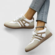 Sigrid Halvorsen | Orthopedic Lace-Up Sneakers in Beige & White