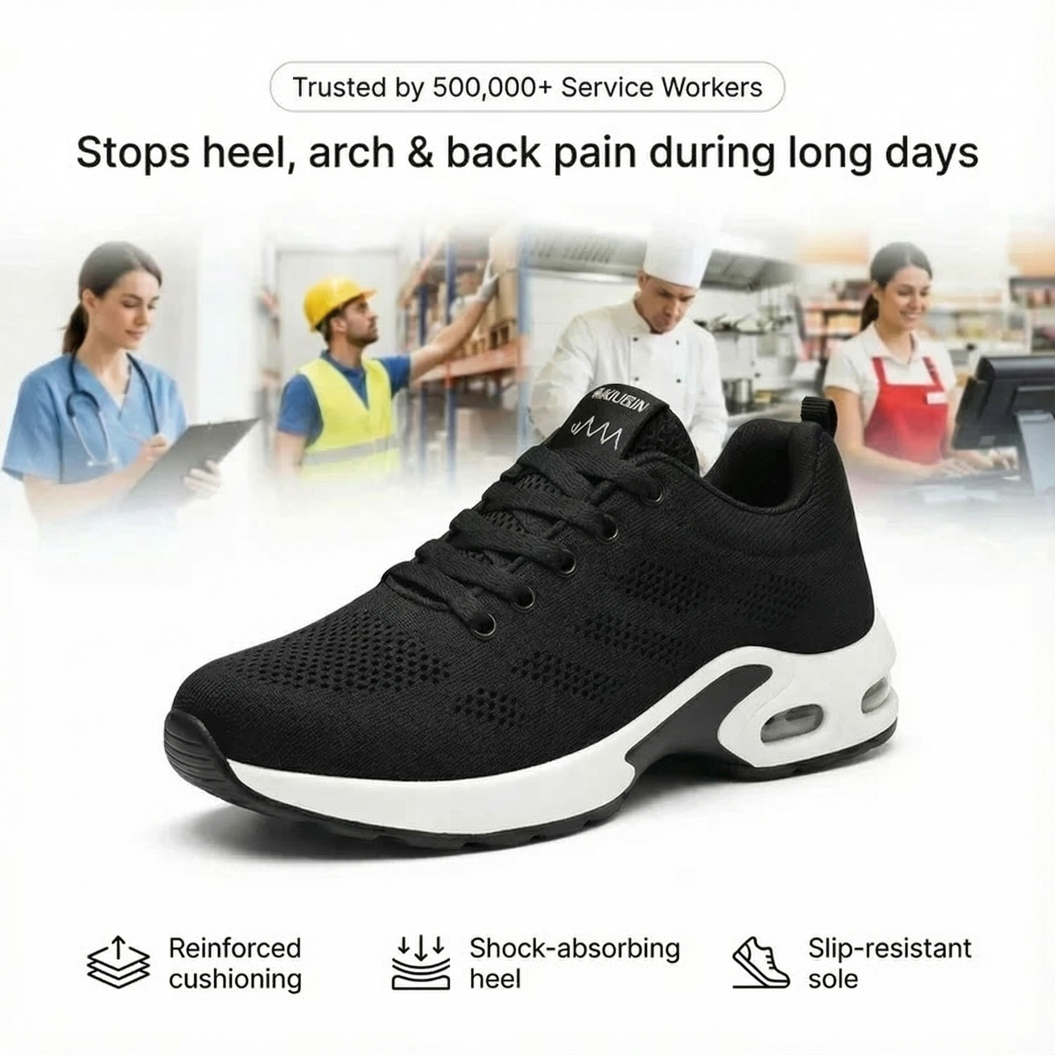 ShiftFOX™ | Women's 12-Hour Comfort Shoes for Nurses & Service Workers
