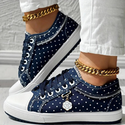 Antoinette Fairbourne | Orthopedic Lace-Up Sneakers in Blue