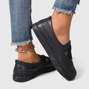 Clarette Wyndmore | White Lace-Up Orthopedic Sneakers