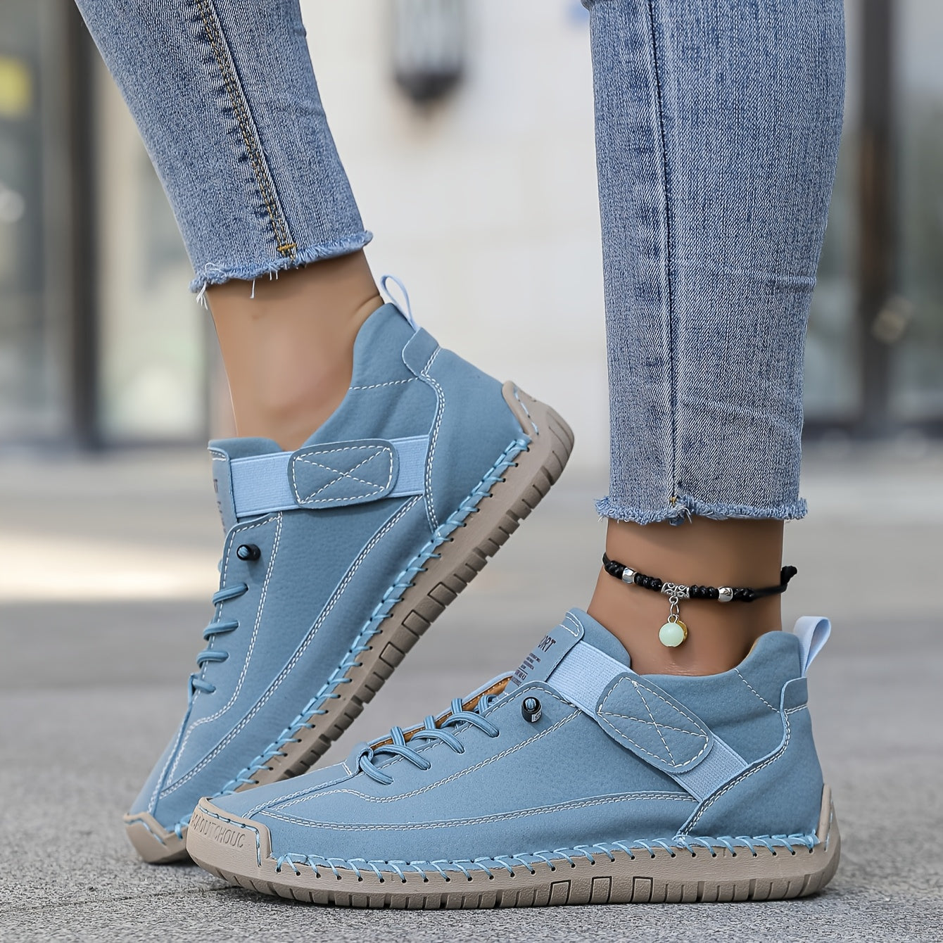Marguerite Hollowell | Orthopedic Comfort Sneakers in Sage Green
