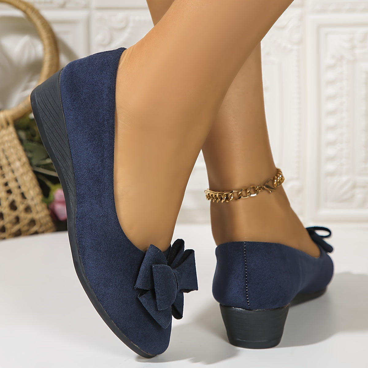 Amélie Saintjour | Grey Bow Detail Orthopedic Ballet Flats