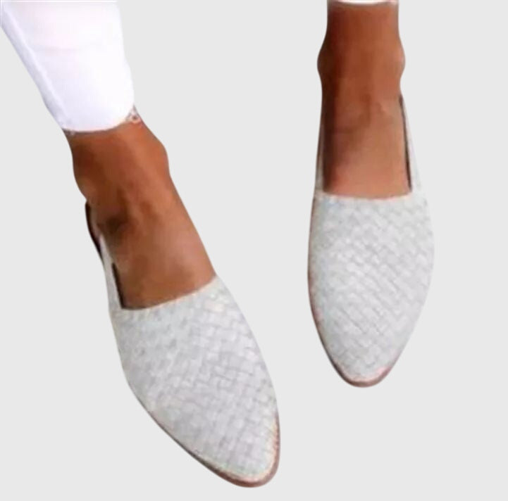 Solange Bergström | Tan Woven Leather Orthopedic Flat Loafer