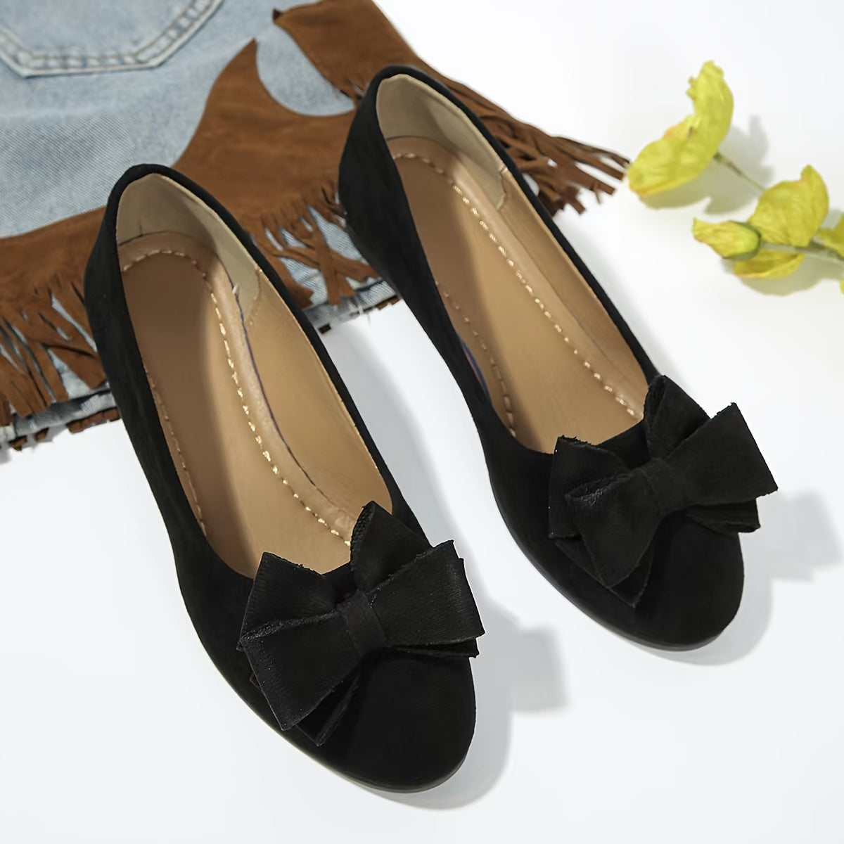 Amélie Saintjour | Grey Bow Detail Orthopedic Ballet Flats