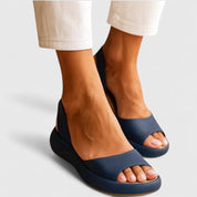 Solveig Danbäck | Pink Platform Orthopedic Slip-On Sandals