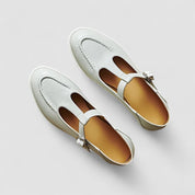 Ophelia Stanhope | Black T-Strap Orthopedic Low Heel Flat