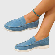 Marguerite Fenton | Orthopedic Suede Loafers in Beige