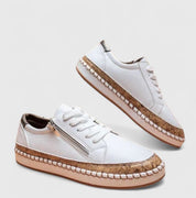 Petra Blommenstein | Floral Print Cork Platform Sneakers