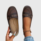 Margeline Devoncourt | Beige Orthopedic Slip-On Flats