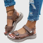 Britta Solvang | Orthopedic Platform Sandals in Taupe