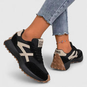 Camille Vostrecht | Black & Beige Platform Orthopedic Sneakers