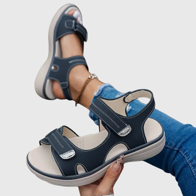 Britta Solvang | Orthopedic Platform Sandals in Taupe