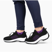 ShiftFOX™ | Women's 12-Hour Comfort Shoes for Nurses & Service Workers — Heel, Knee & Back Pain Relief (Purple)