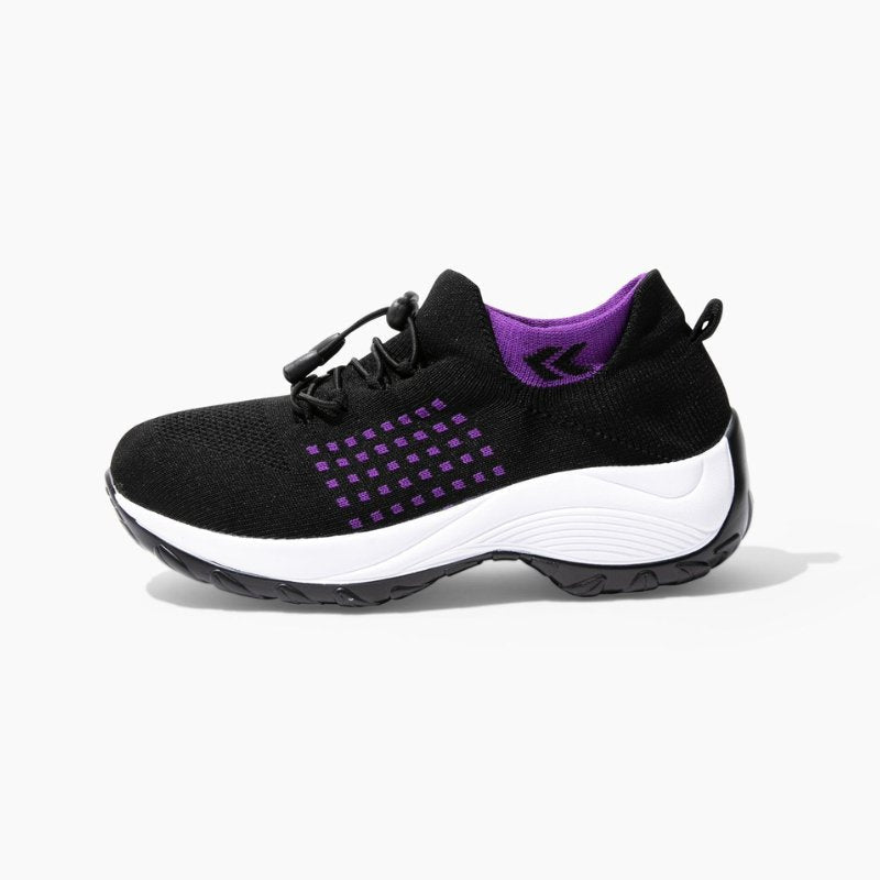 ShiftFOX™ | Women's 12-Hour Comfort Shoes for Nurses & Service Workers — Heel, Knee & Back Pain Relief (Purple)