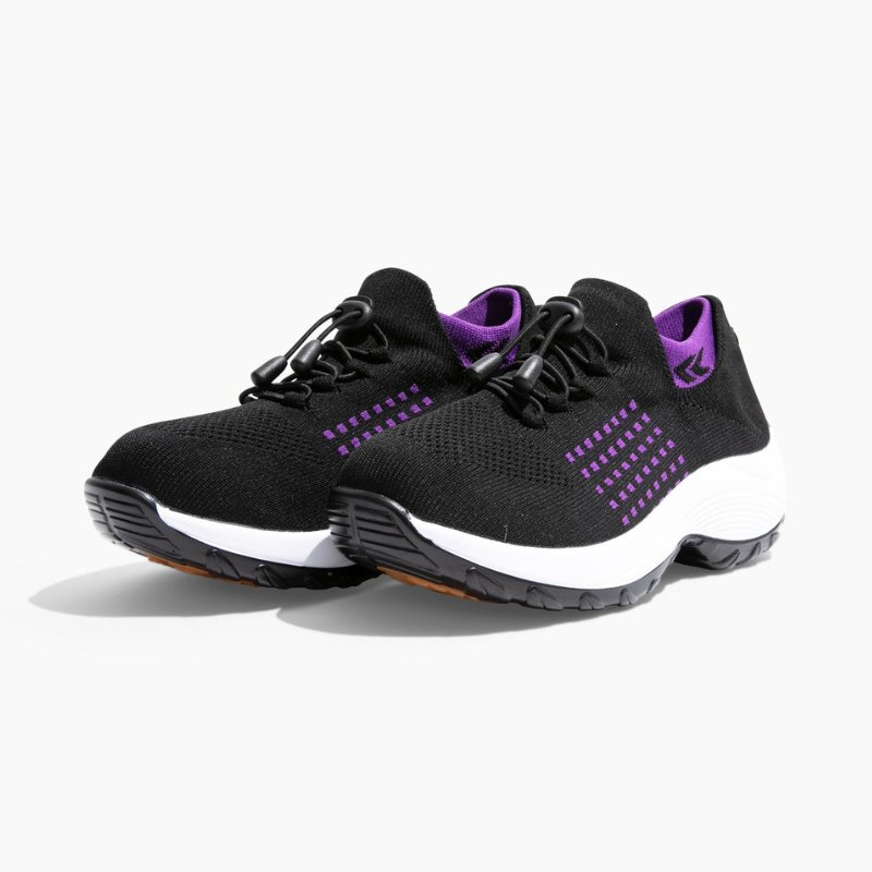 ShiftFOX™ | Women's 12-Hour Comfort Shoes for Nurses & Service Workers — Heel, Knee & Back Pain Relief (Purple)